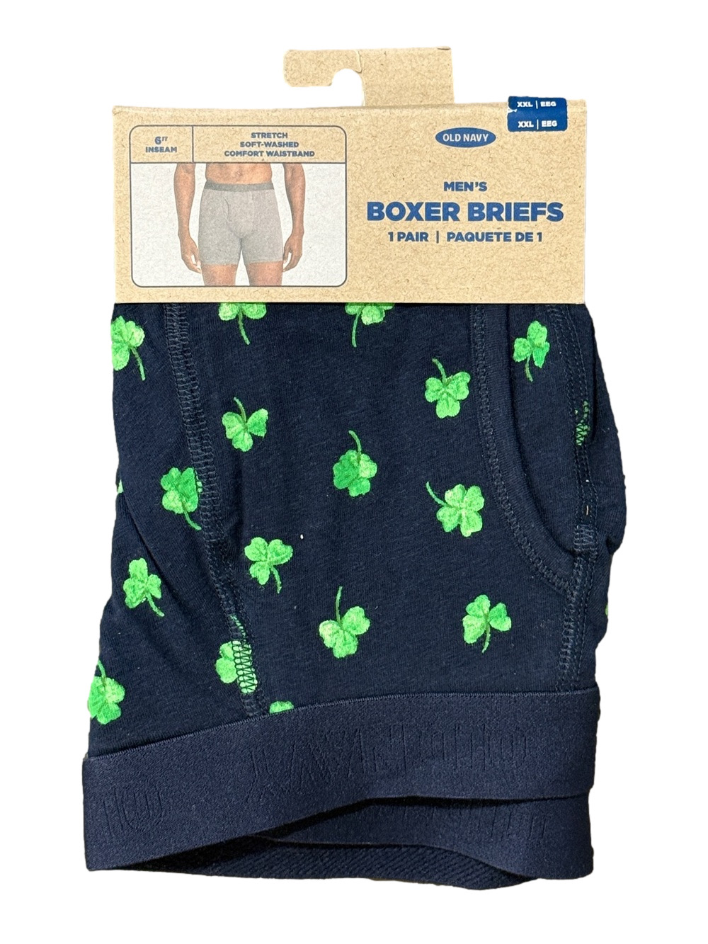 Mens Lucky Shamrocks Boxer Briefs - Size Extra Extra Large XXL - Old Navy - NWT
